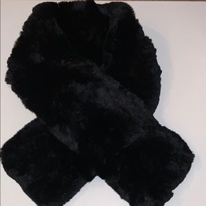 Haute Shore rabbit fur pull through scarf - NEW!